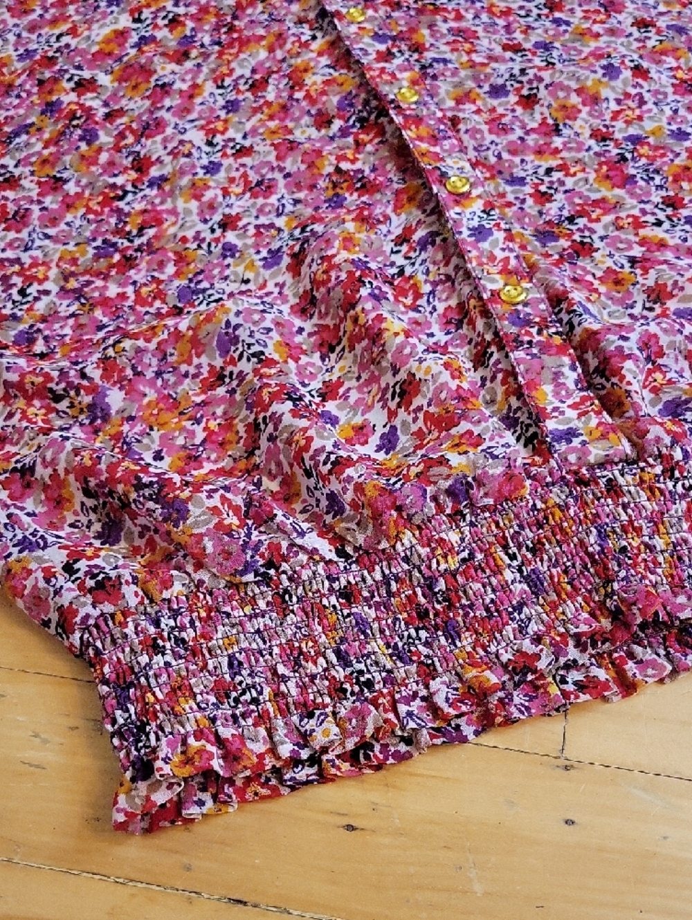 Dynamite Pink & Purple Floral Button-Down Top - Picture 5 of 8
